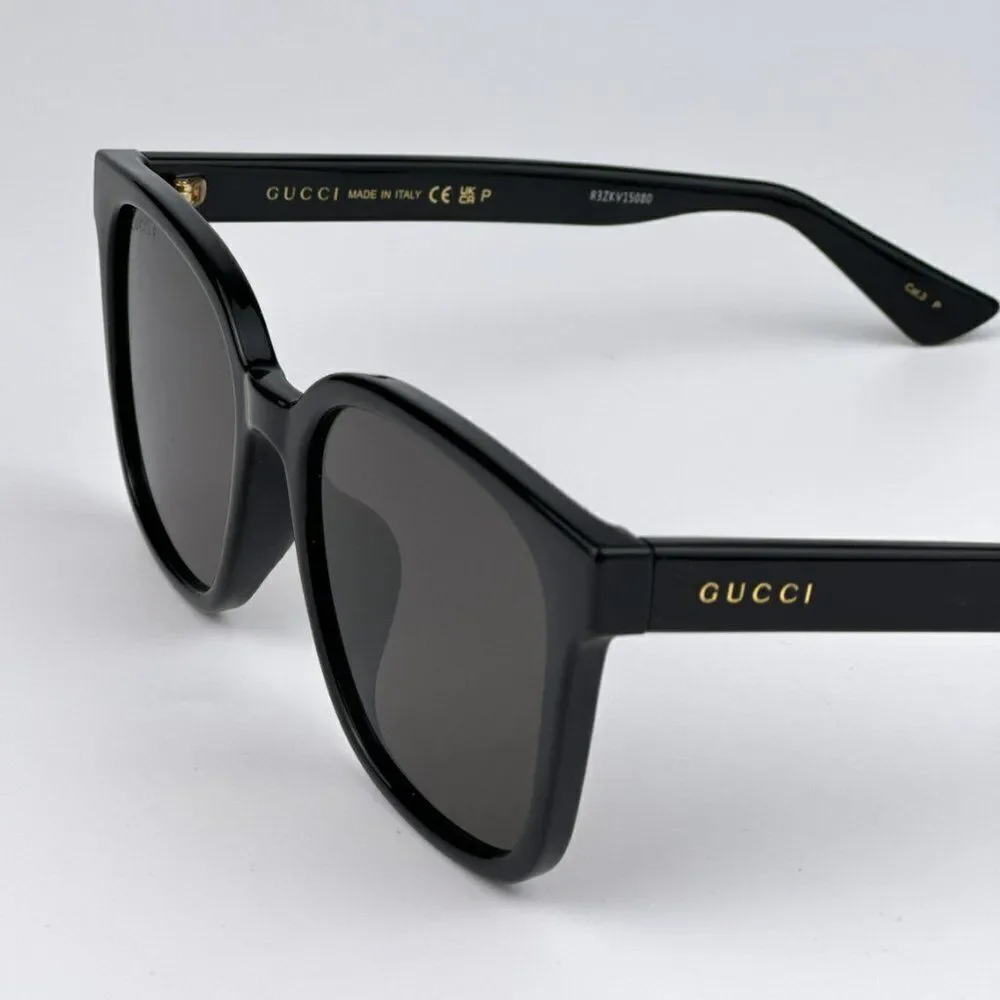 SALE! NEW Gucci GG1346SK 002 Black Brown Polarized Square Unisex Sunglasses